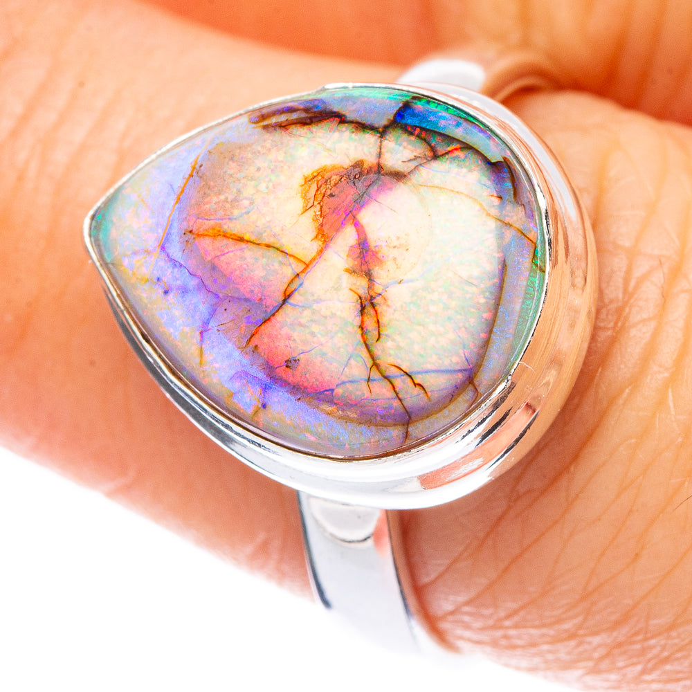 Rare Sterling Opal Ring Size 8.25 (925 Sterling Silver) R2301