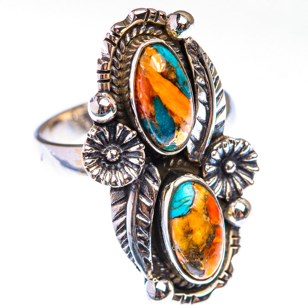 Spiny Oyster Turquoise Ring Size 7.5 (925 Sterling Silver) RING139907
