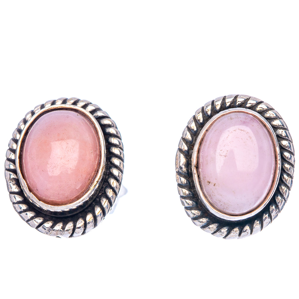 Pink Opal Earrings 3/8" (925 Sterling Silver) E1511