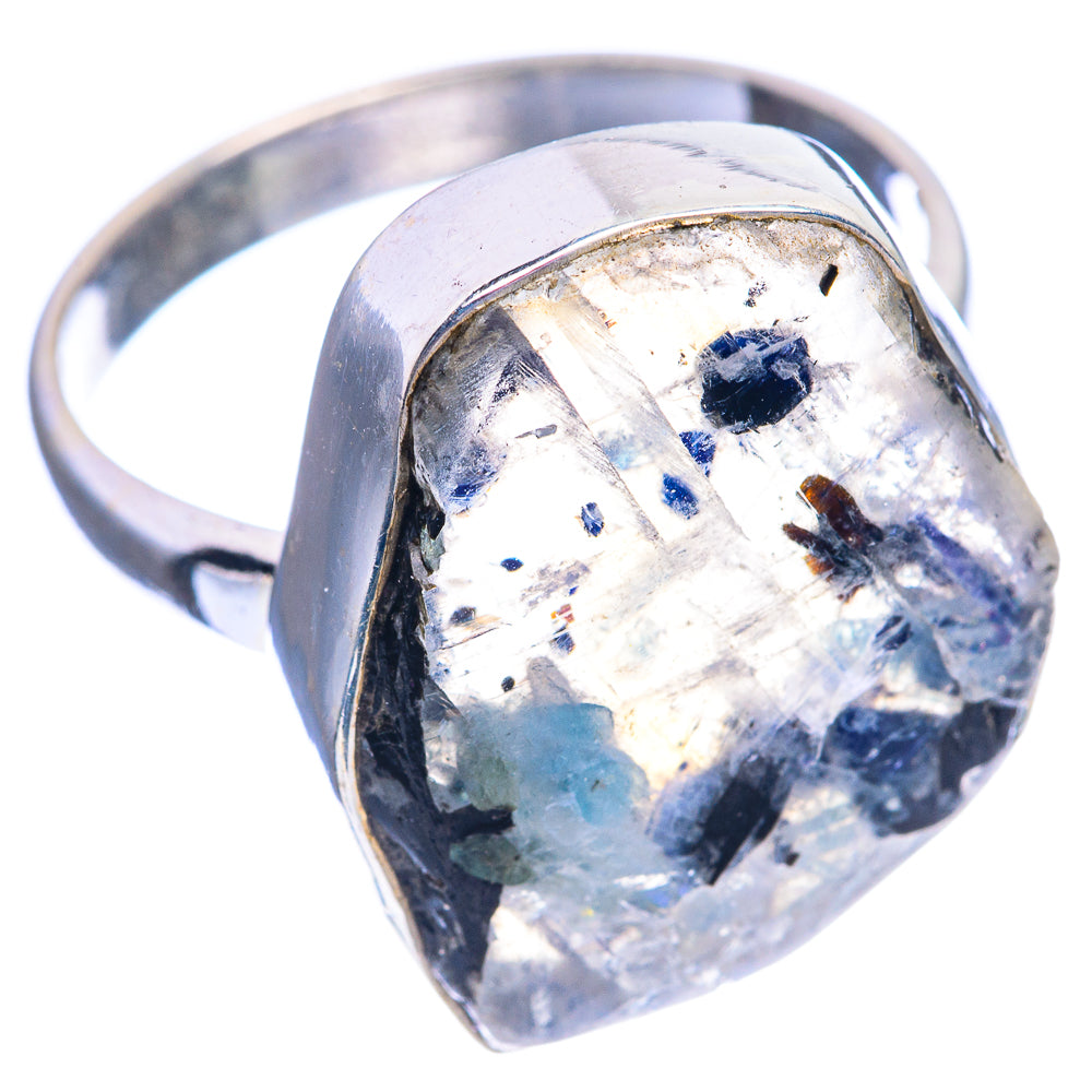 Raw Rainbow Moonstone Ring Size 10 (925 Sterling Silver) R142238