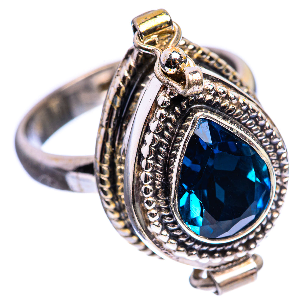 Poison London Blue Topaz Ring Size 7.5 (925 Sterling Silver) R142988