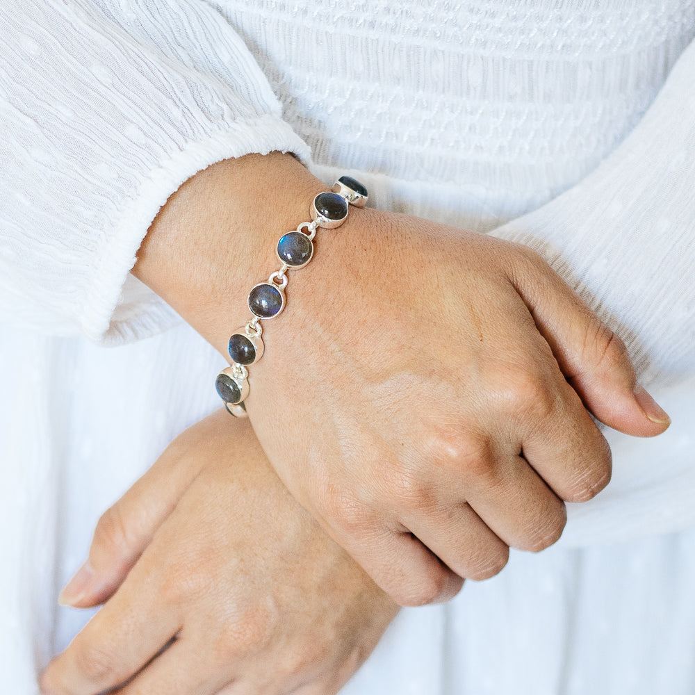 Labradorite Bracelet (925 Sterling Silver) BR90303