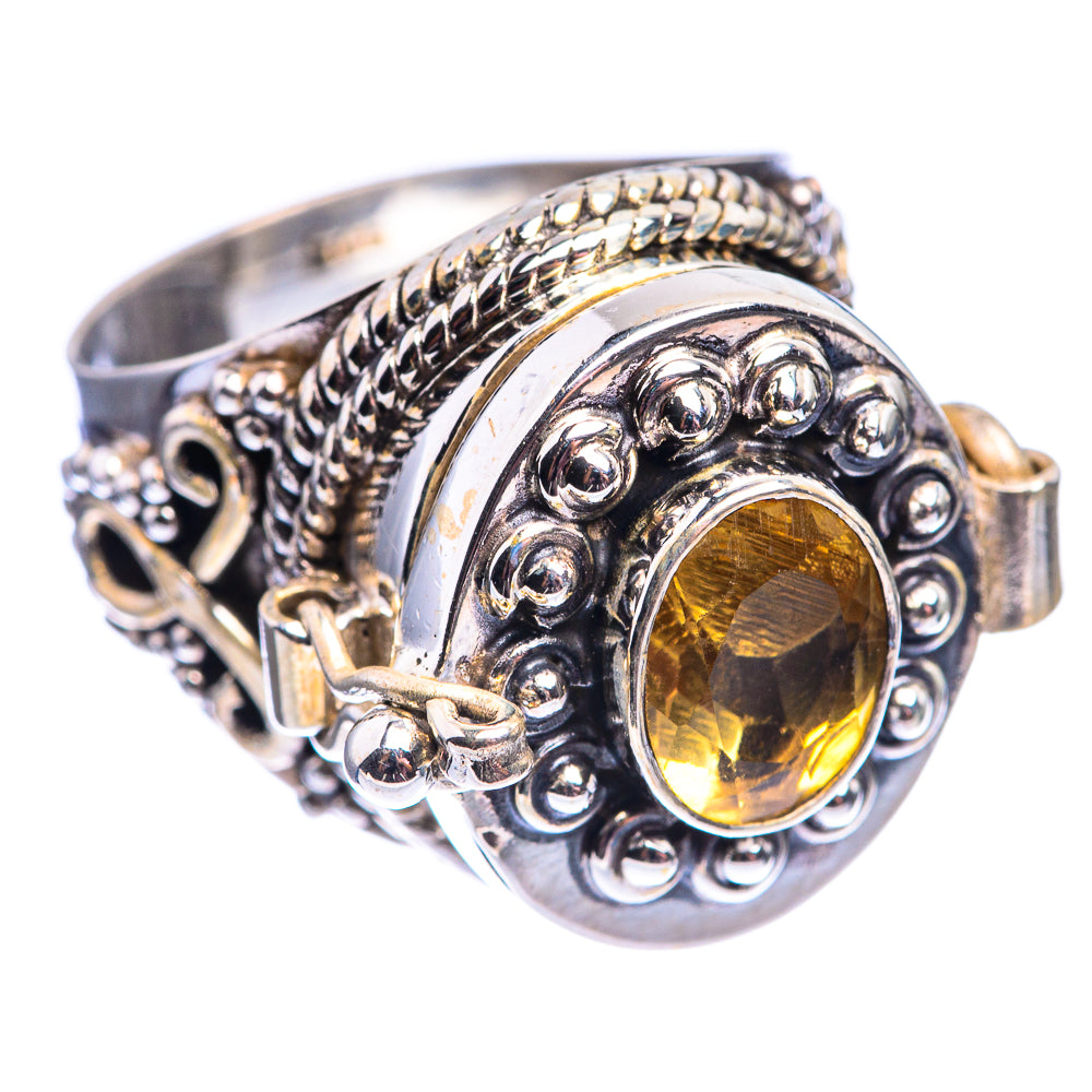 Poison Faceted Citrine Ring Size 6 (925 Sterling Silver) R141952