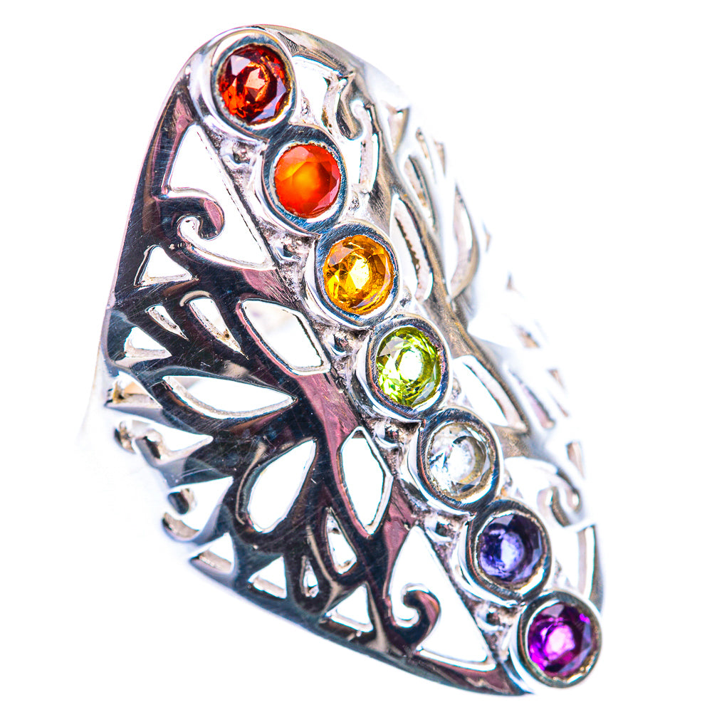 Rainbow Chakra Ring Size 7 (925 Sterling Silver) RING140099