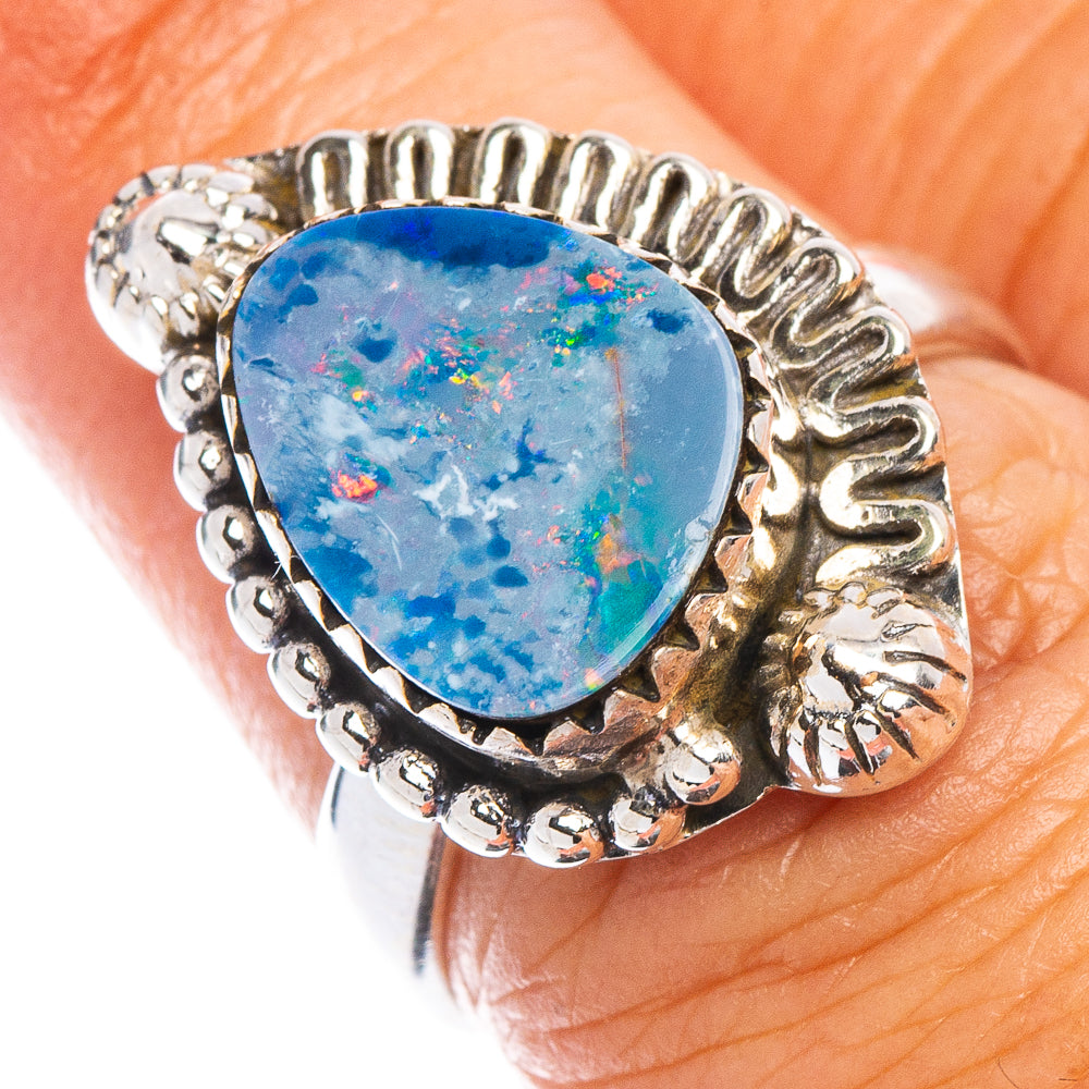 Rare Doublet Opal Ring Size 6.25 (925 Sterling Silver) R7106