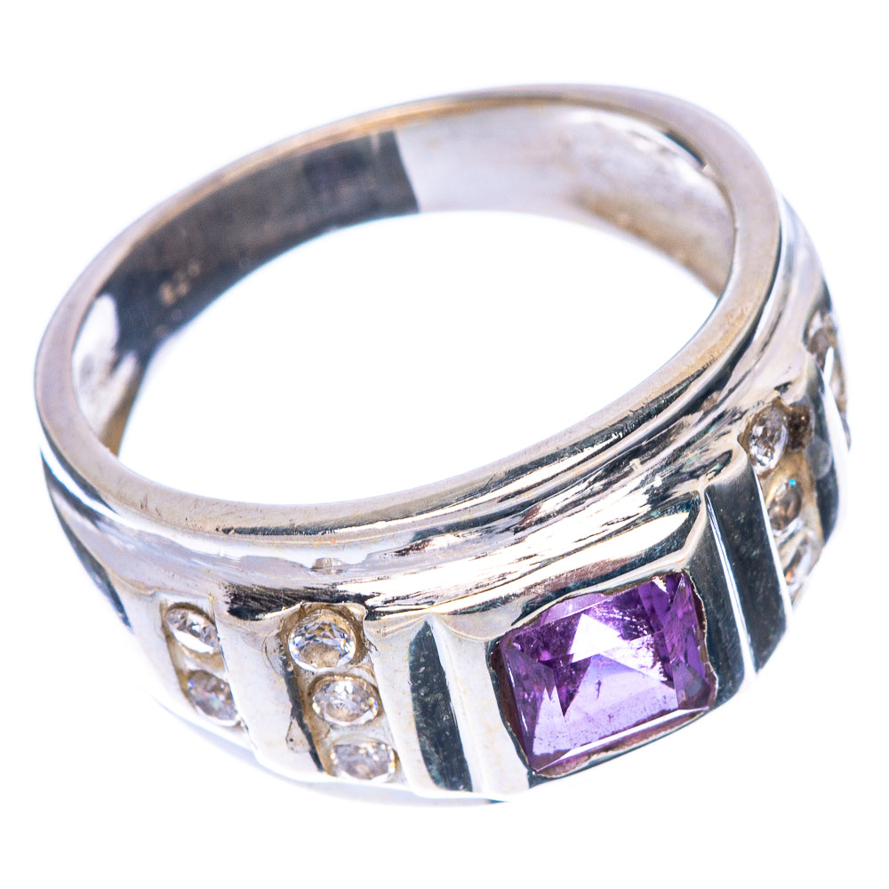 Faceted Amethyst Ring Size 6.75 (925 Sterling Silver) R1531