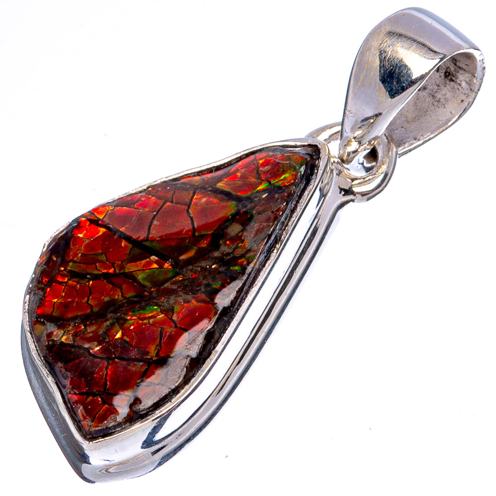 Rare Ammolite Pendant 1 1/4" (925 Sterling Silver) P43411