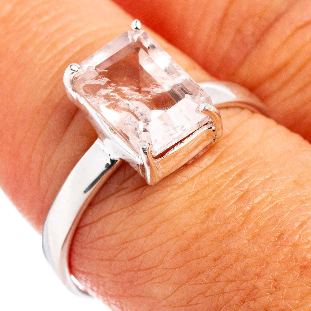 Rare Morganite Ring Size 8.75 (.925 Sterling Silver)