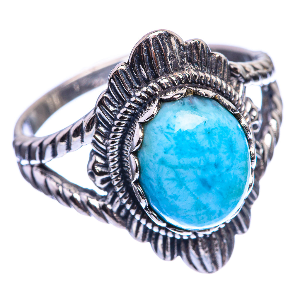 Larimar 925 Sterling Silver Ring Size 8.75