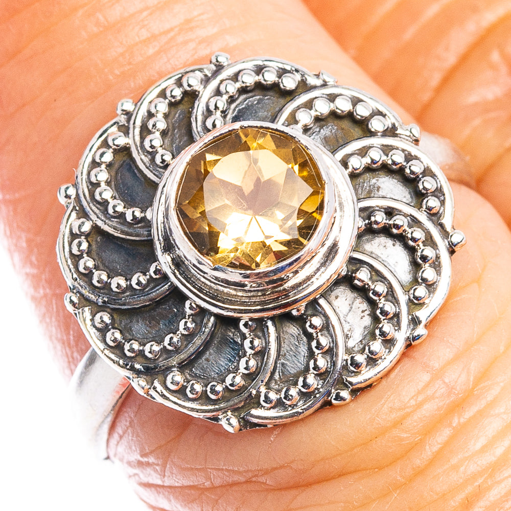 Citrine Ring Size 7.5 (.925 Sterling Silver)
