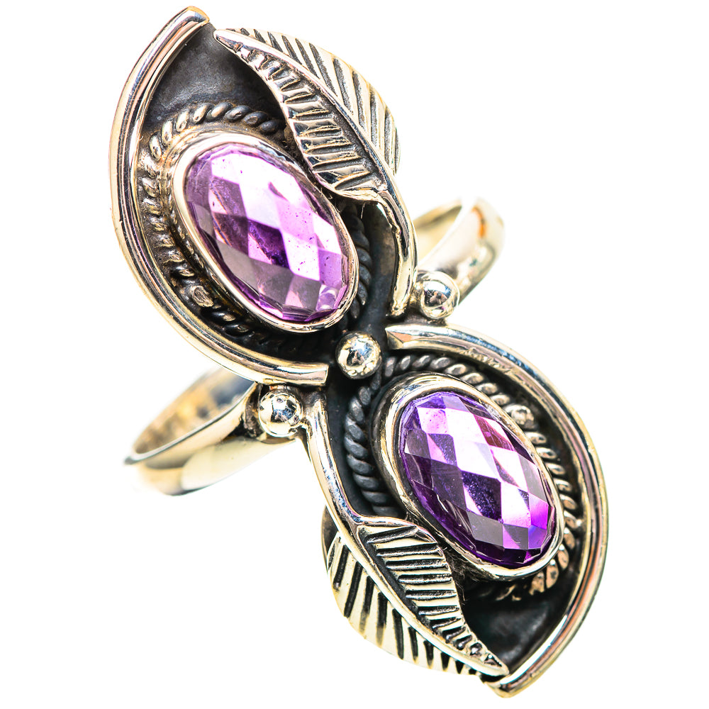 Large Faceted Amethyst Ring Size 9.5 (925 Sterling Silver) RING139088