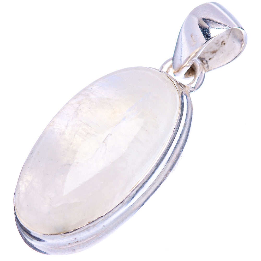 Rainbow Moonstone Pendant 1 3/8" (.925 Sterling Silver)