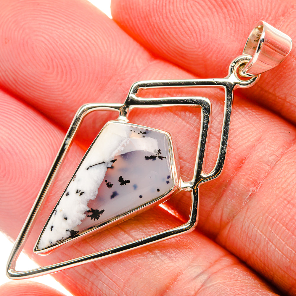 Premium Dendritic Opal 925 Sterling Silver Pendant 1 7/8" (925 Sterling Silver) PD37781