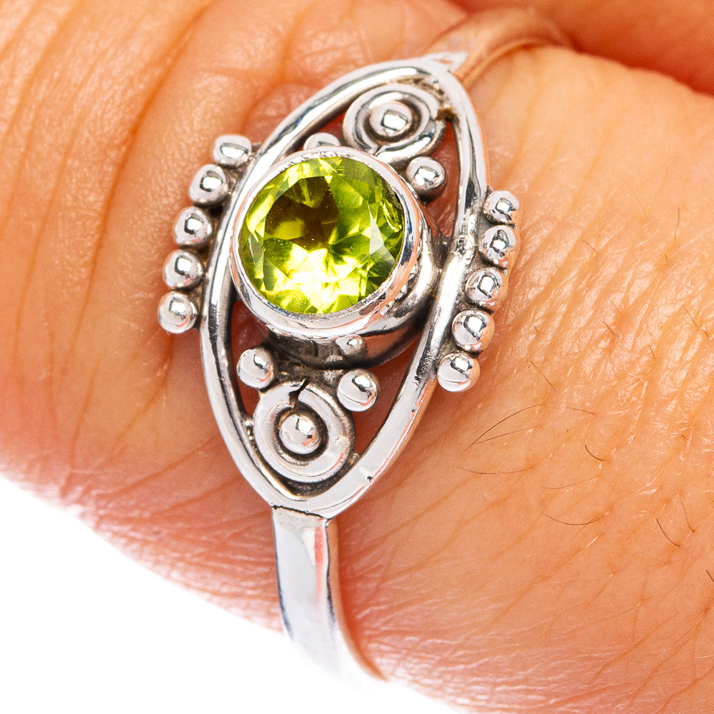 Peridot Dainty Ring Size 9 (925 Sterling Silver) R145378