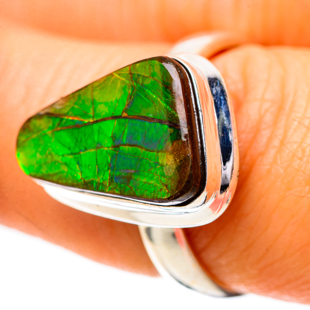 Canadian Ammolite 925 Sterling Silver Ring Size 8 (925 Sterling Silver) RING139392