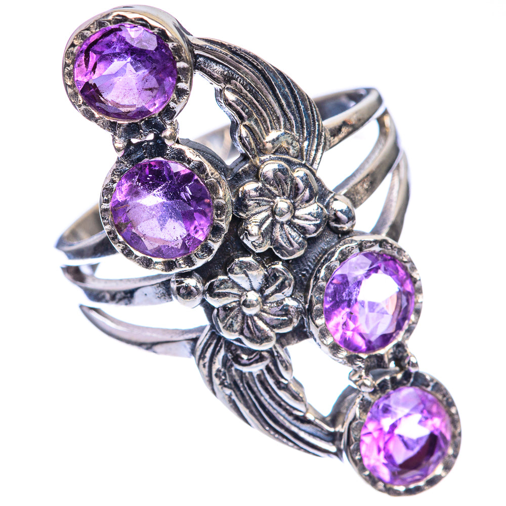 Faceted Amethyst Ring Size 9.75 (925 Sterling Silver) RING143269