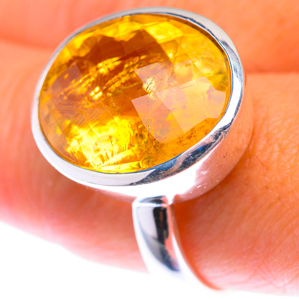 Faceted Citrine Ring Size 9.25 (925 Sterling Silver) RING139948