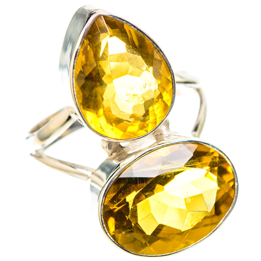 Large Faceted Citrine Ring Size 10.5 (925 Sterling Silver) RING138656