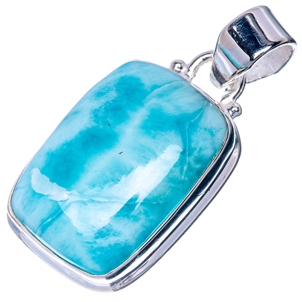 Larimar Pendant 1 1/4" (925 Sterling Silver) P40858