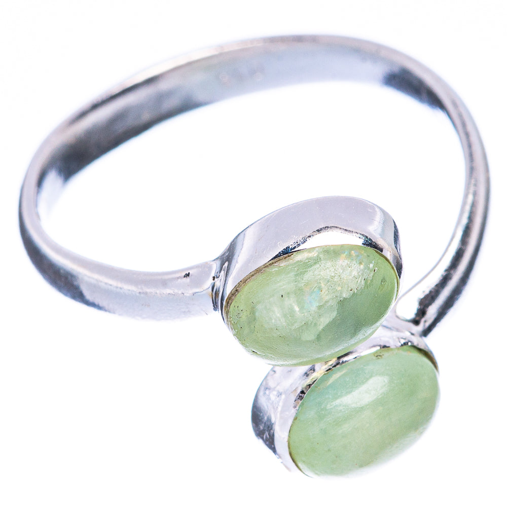 Prehnite Dainty Ring Size 7 Adjustable (925 Sterling Silver) R5715