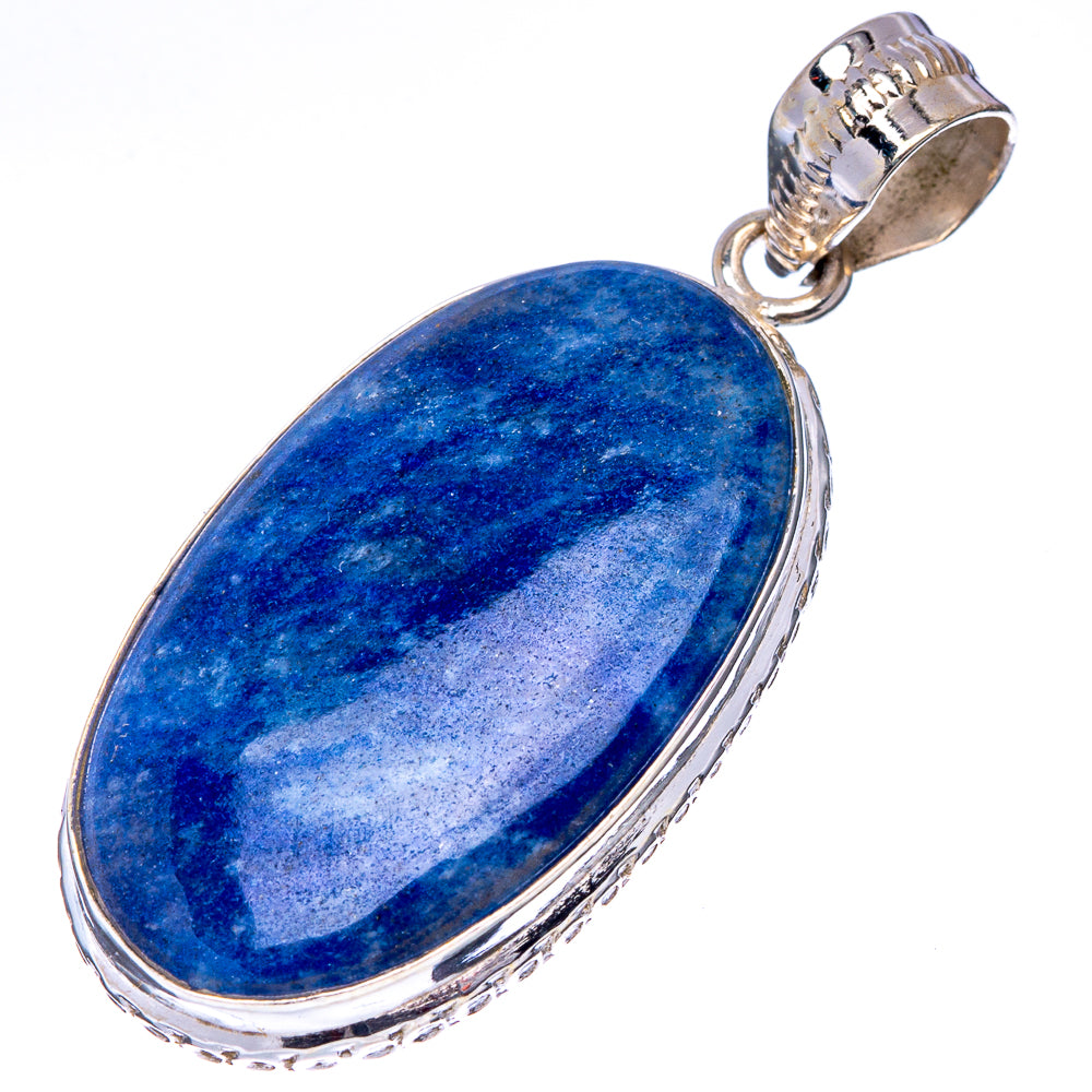 Dumortierite  Pendant 1 3/4" (.925 Sterling Silver)