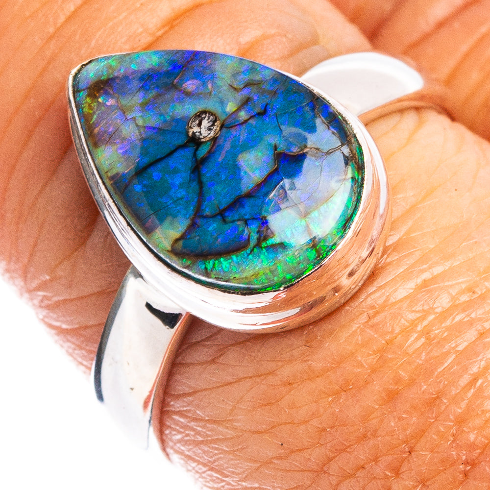 Rare Sterling Opal Ring Size 8 (.925 Sterling Silver)