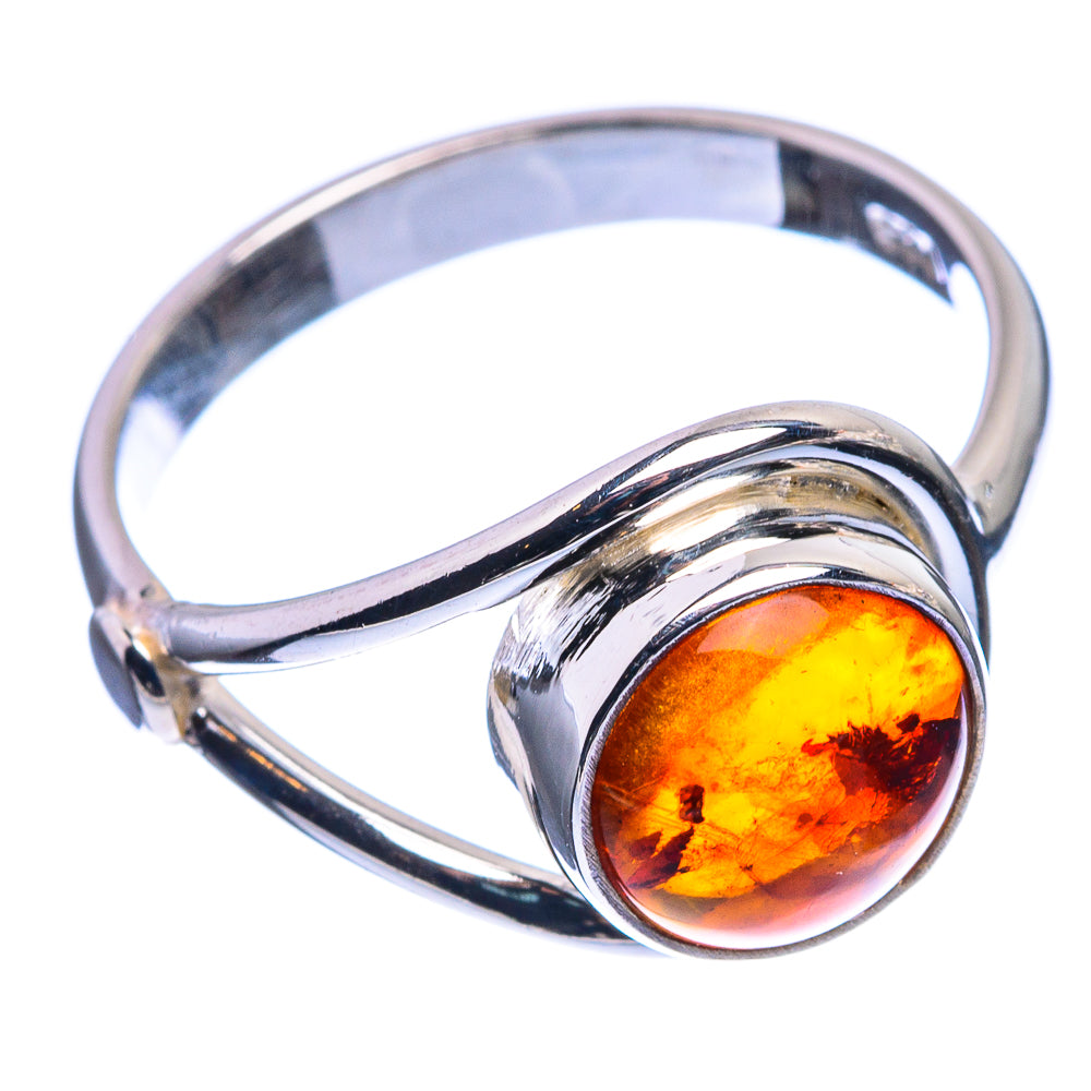 Baltic Amber Ring Size 6.25 (925 Sterling Silver) R142443