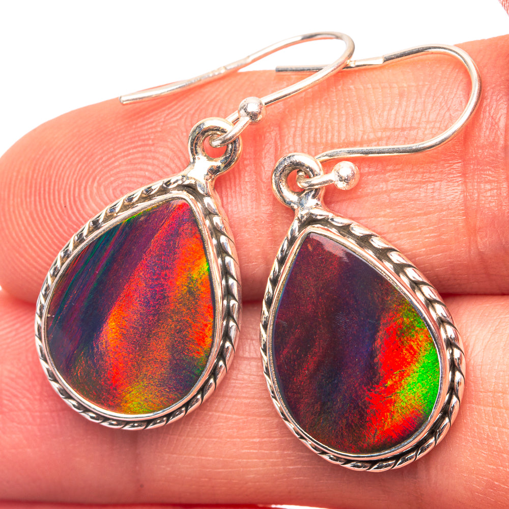 Aura Opal Earrings 1 3/8" (925 Sterling Silver) E432272