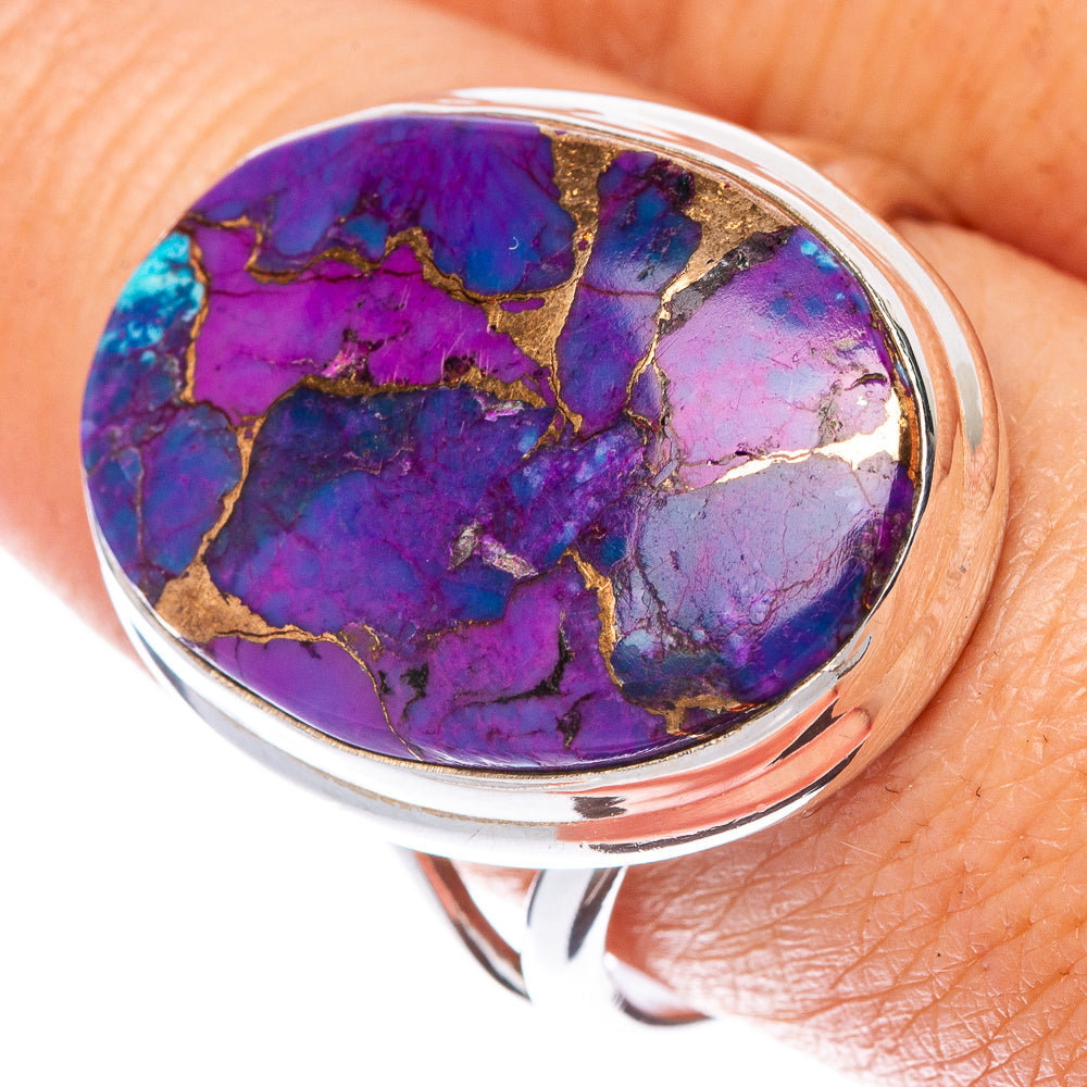 Purple Copper Composite Turquoise Ring Size 9.75 (925 Sterling Silver) R1555