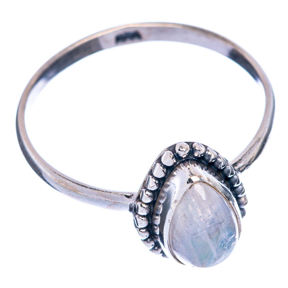 Rainbow Moonstone Dainty Ring Size 9 (925 Sterling Silver) R145520