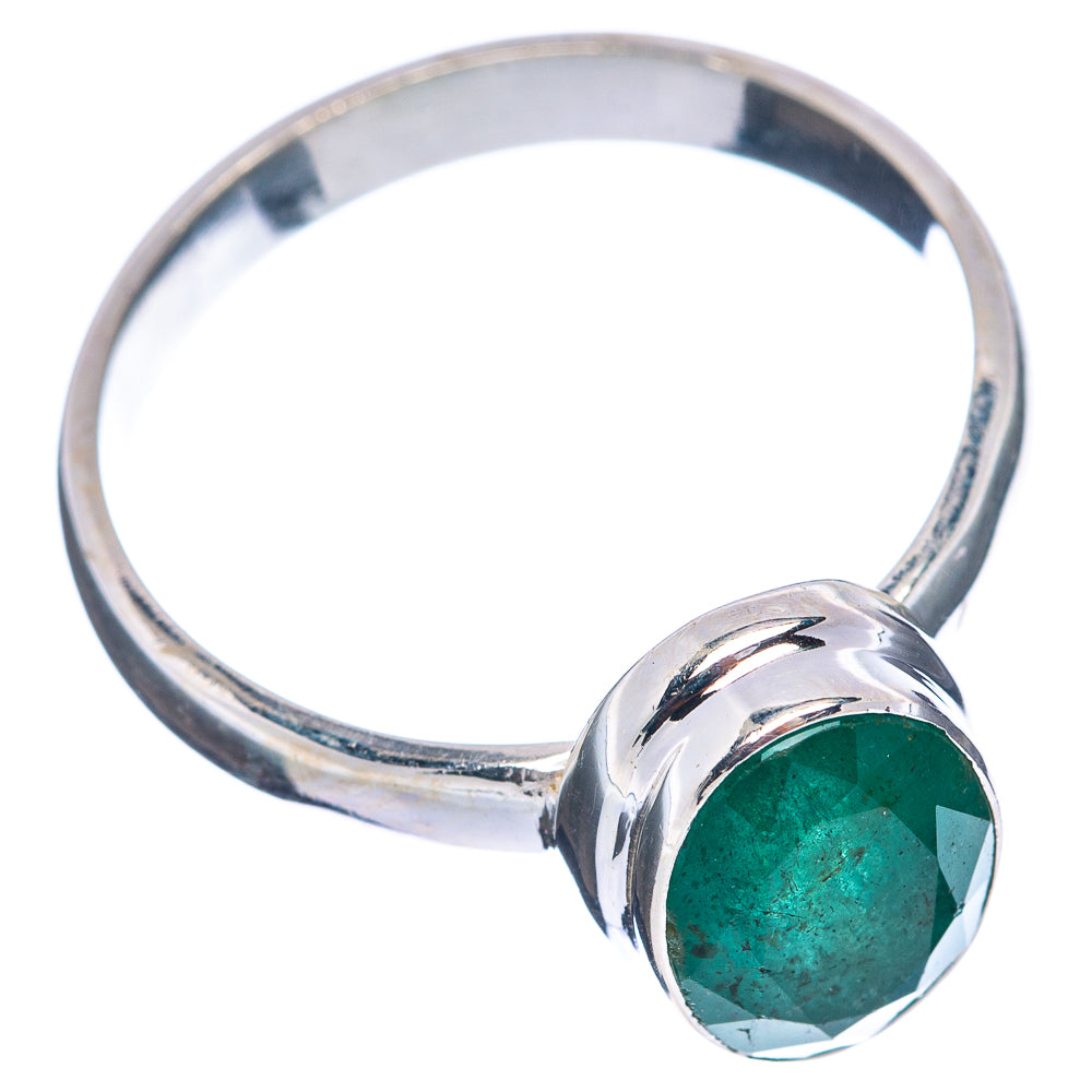 Rare Premium Faceted Zambian Emerald Ring Size 9.75 (.925 Sterling Silver)