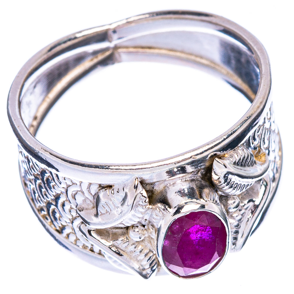 Glass Filled Ruby Ring Size 7 (925 Sterling Silver) R146918