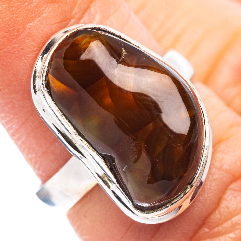 Rare Mexican Fire Agate Ring Size 4.75 (.925 Sterling Silver)