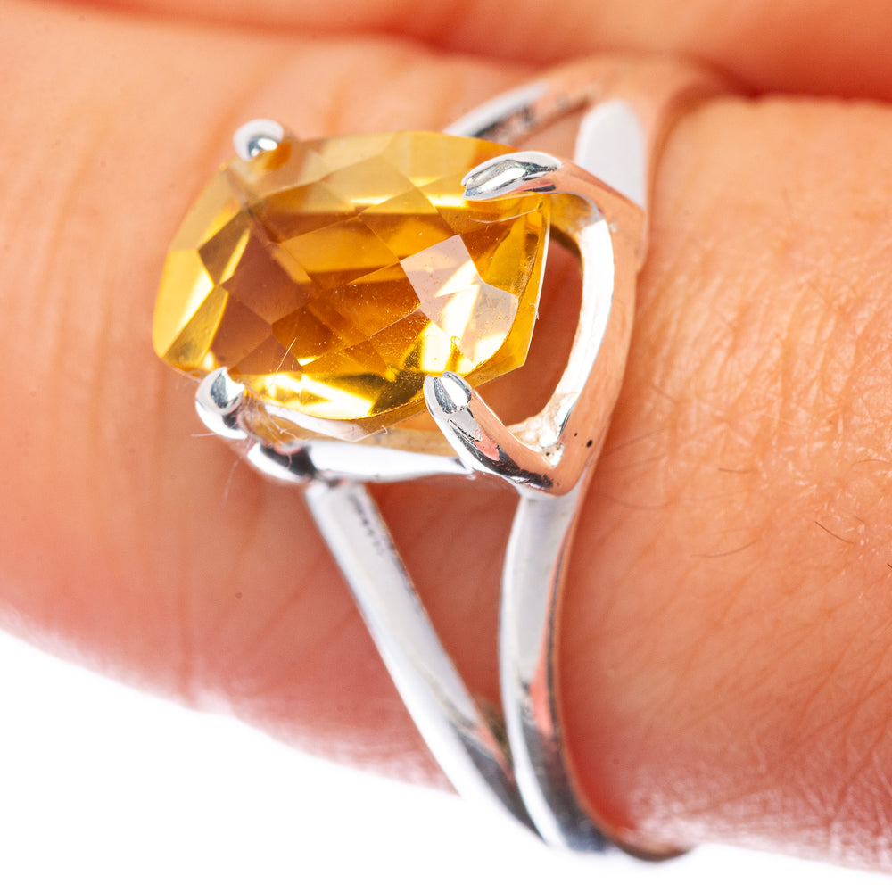 Faceted Citrine Ring Size 9 (925 Sterling Silver) R145097