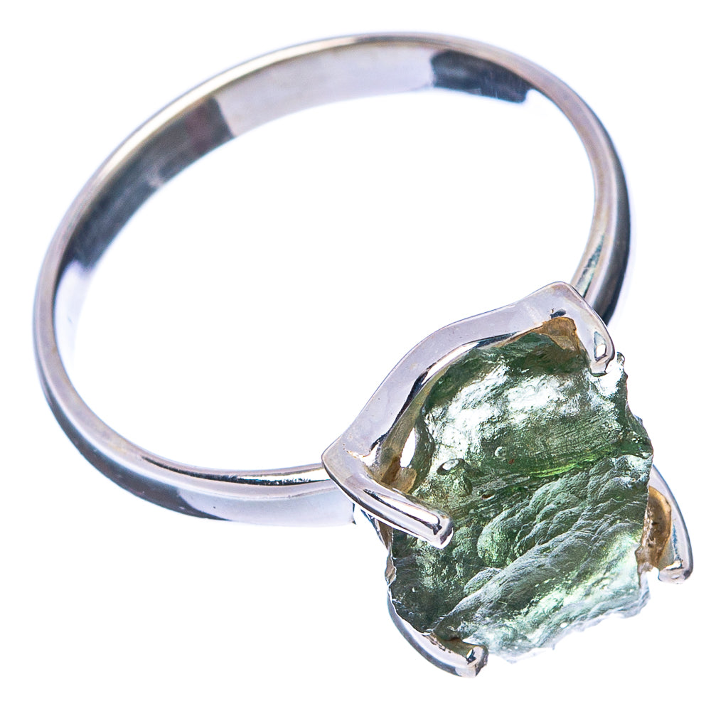 Moldavite Ring Size 8 (.925 Sterling Silver)