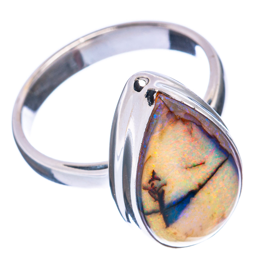 Rare Sterling Opal Ring Size 7.5 (925 Sterling Silver) R2833