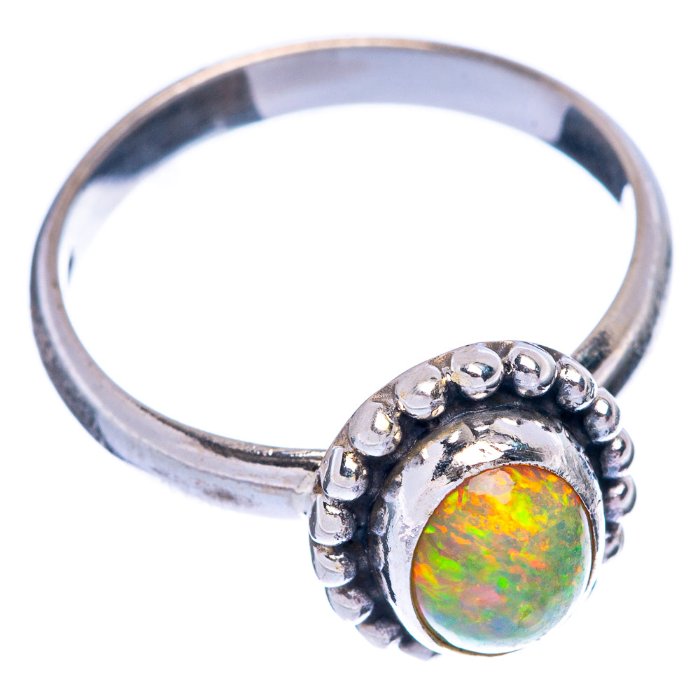 Rare Natural Ethiopian Opal Ring Size 6.5 (925 Sterling Silver) R145567