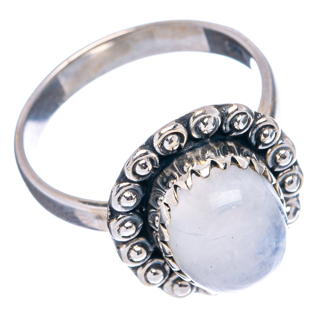 Rainbow Moonstone Ring Size 8 (.925 Sterling Silver)