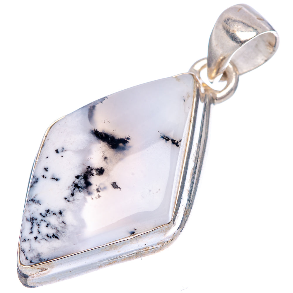 Dendritic Opal Pendant 1 3/8" (.925 Sterling Silver)
