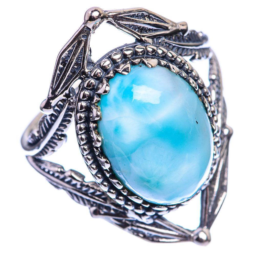 Larimar 925 Sterling Silver Ring Size 7.75