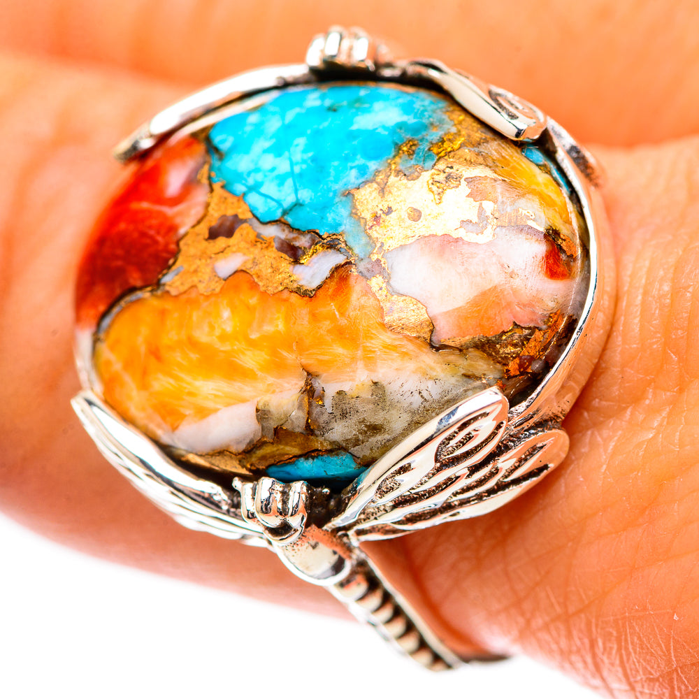 Spiny Oyster Turquoise Ring Size 8.75 (925 Sterling Silver) RING139003