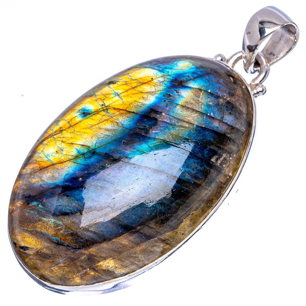 Labradorite Pendant 1 7/8" (925 Sterling Silver) P43035