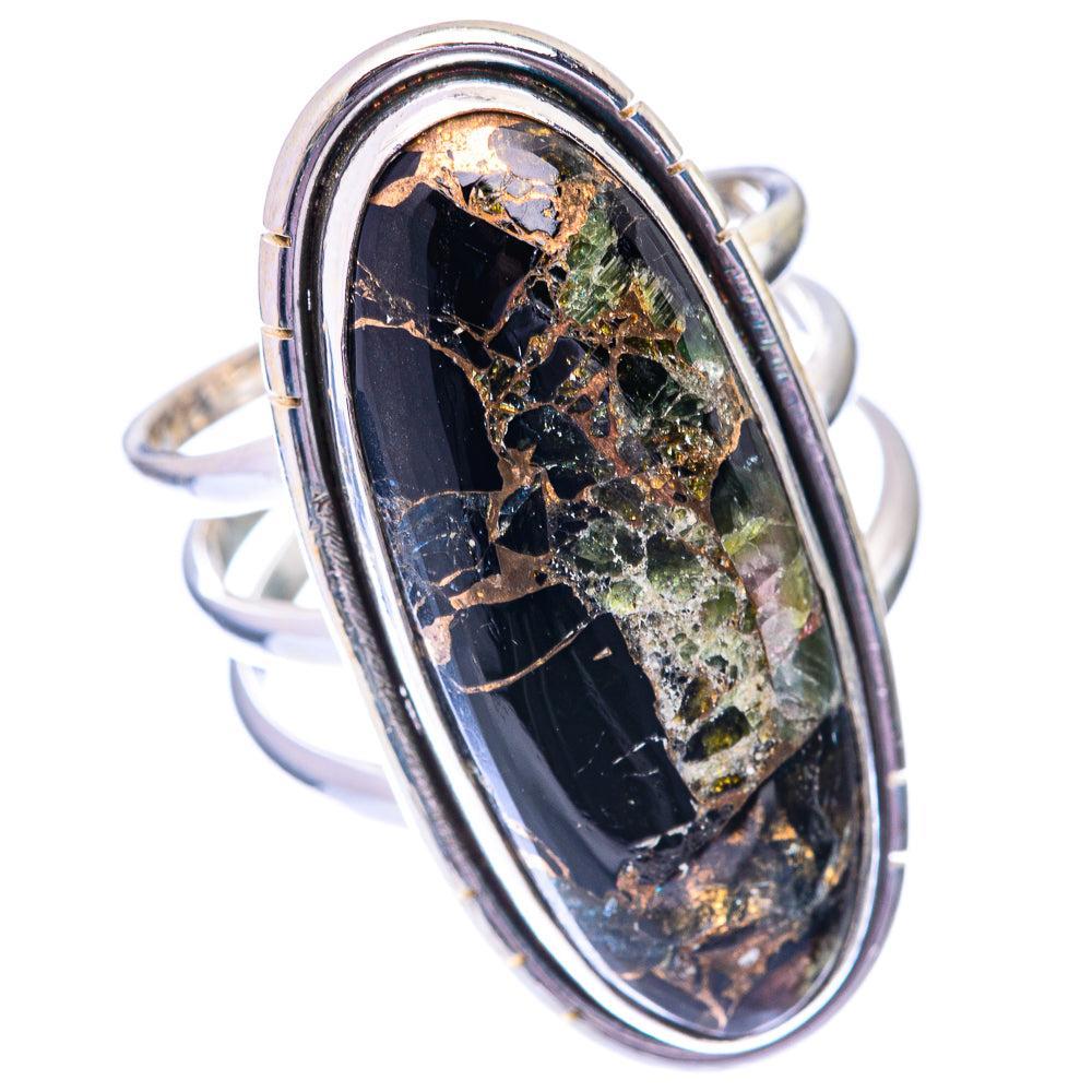 Large Mohave Black Onyx Ring Size 8.75 (925 Sterling Silver) R141040