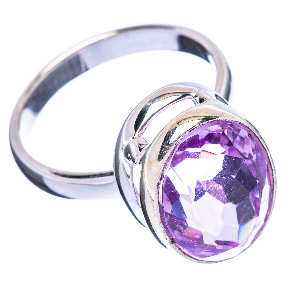 Faceted Amethyst Ring Size 7 (925 Sterling Silver) R4595