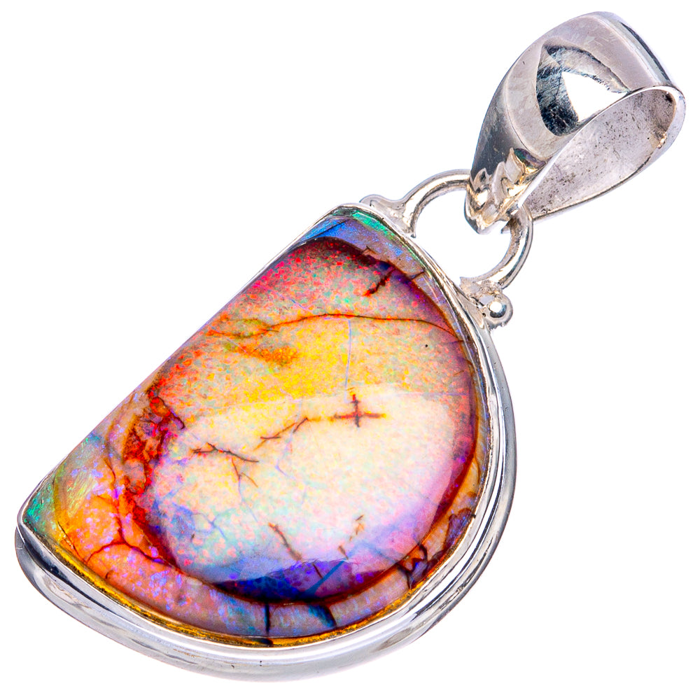 Rare Sterling Opal Pendants 1 3/8" (925 Sterling Silver) P43234