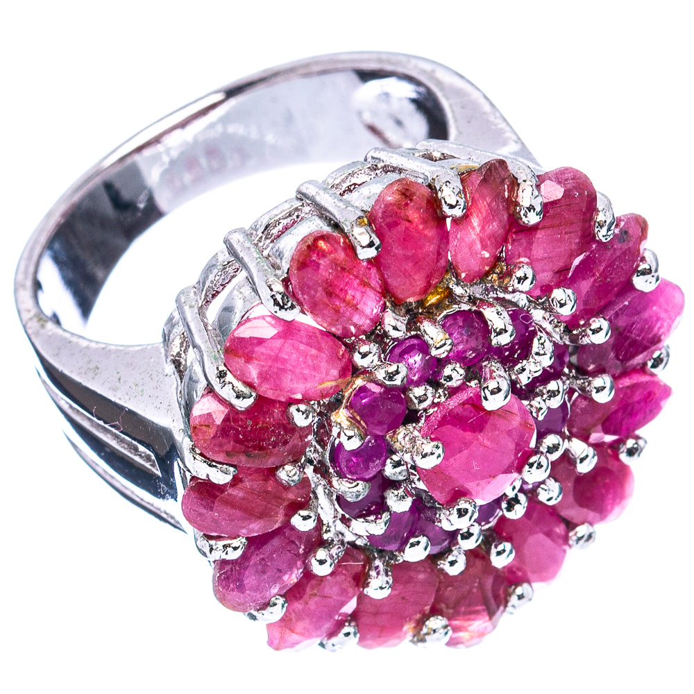 (Classic Series) Ruby Ring Size 6.5 (.925 Sterling Silver)