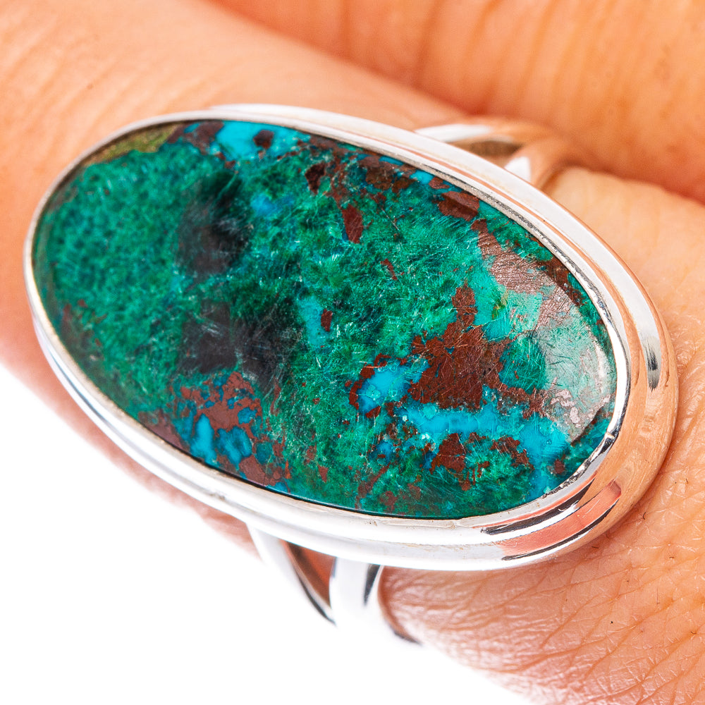 Chrysocolla Ring Size 8 (925 Sterling Silver) R1566
