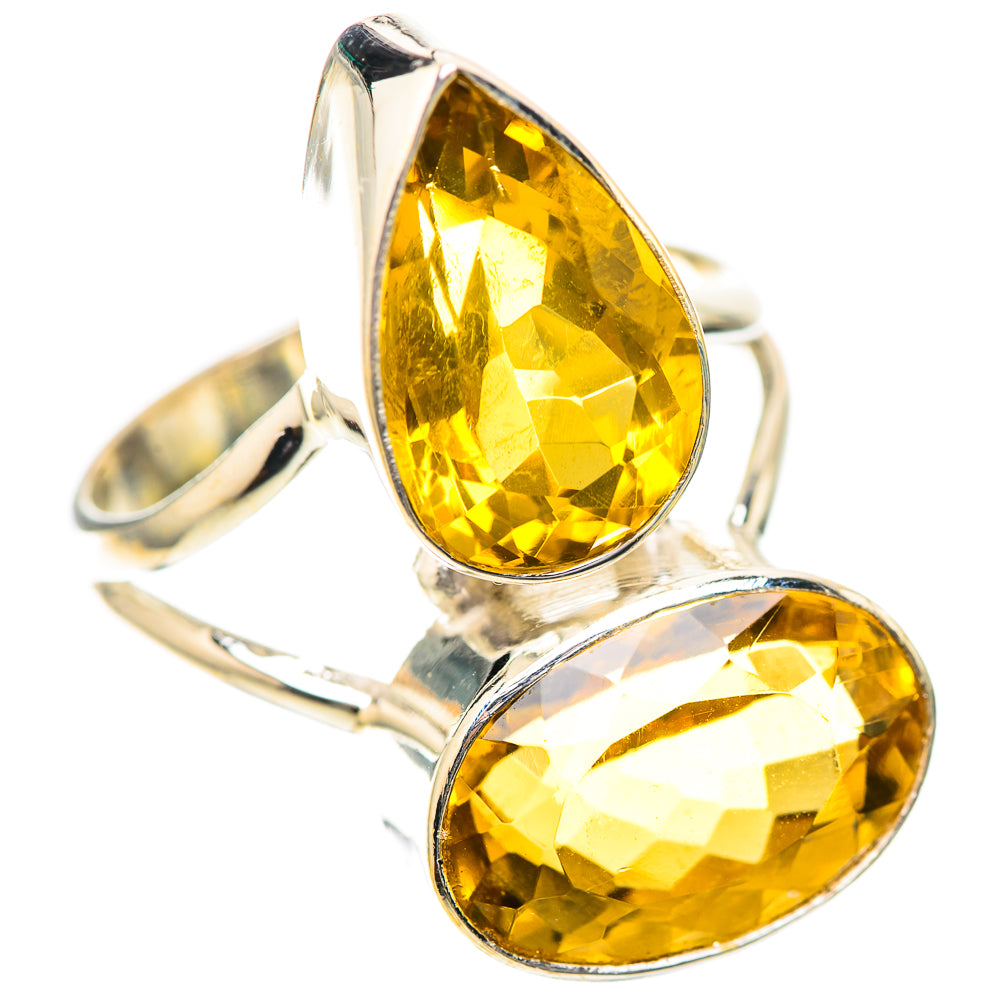 Large Faceted Citrine Ring Size 10 (925 Sterling Silver) RING139836