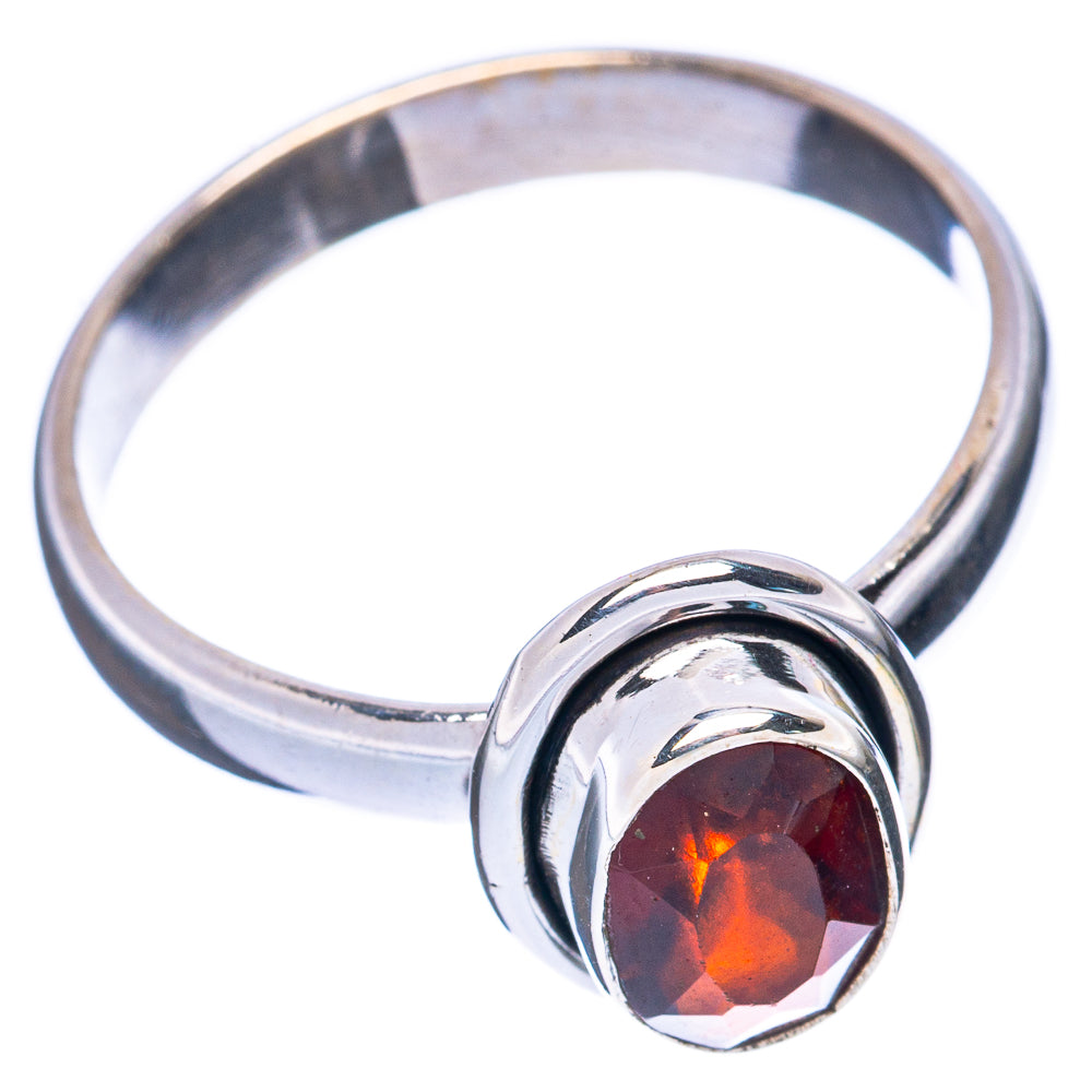 Value Garnet Large Flower Ring Size 8.25 (925 Sterling Silver) R3070