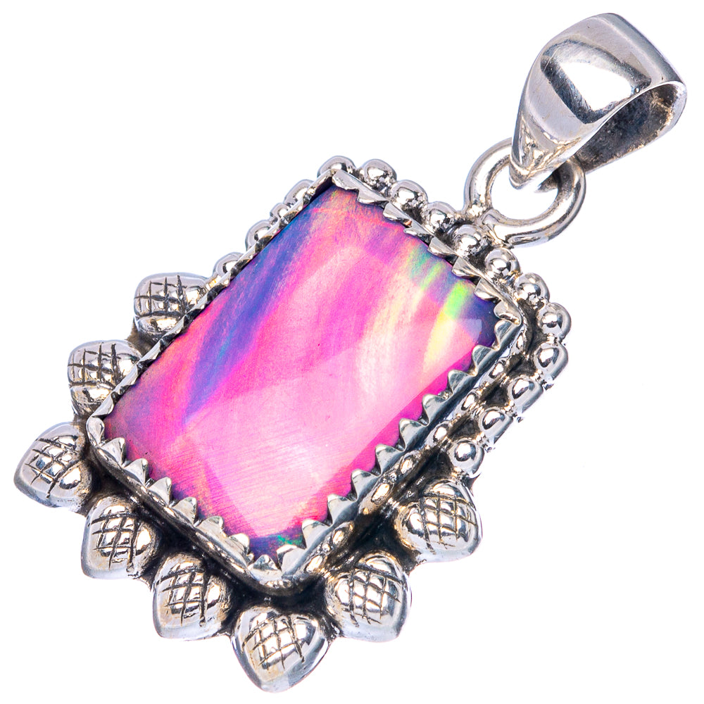 Value Aura Opal Pendant 1 1/4" (925 Sterling Silver) P42187